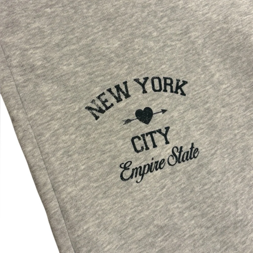 NWT FOREVER21 Women’s Flare Sweatpants Lounge Pants New York City Gray Size 1X